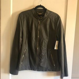 Faux leather jacket